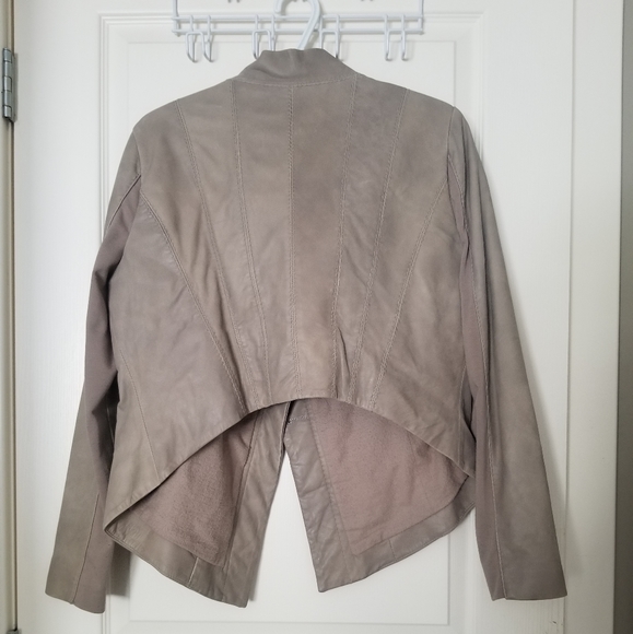 BCBGMaxAzria Jackets & Blazers - 100% Leather Beige Jacket